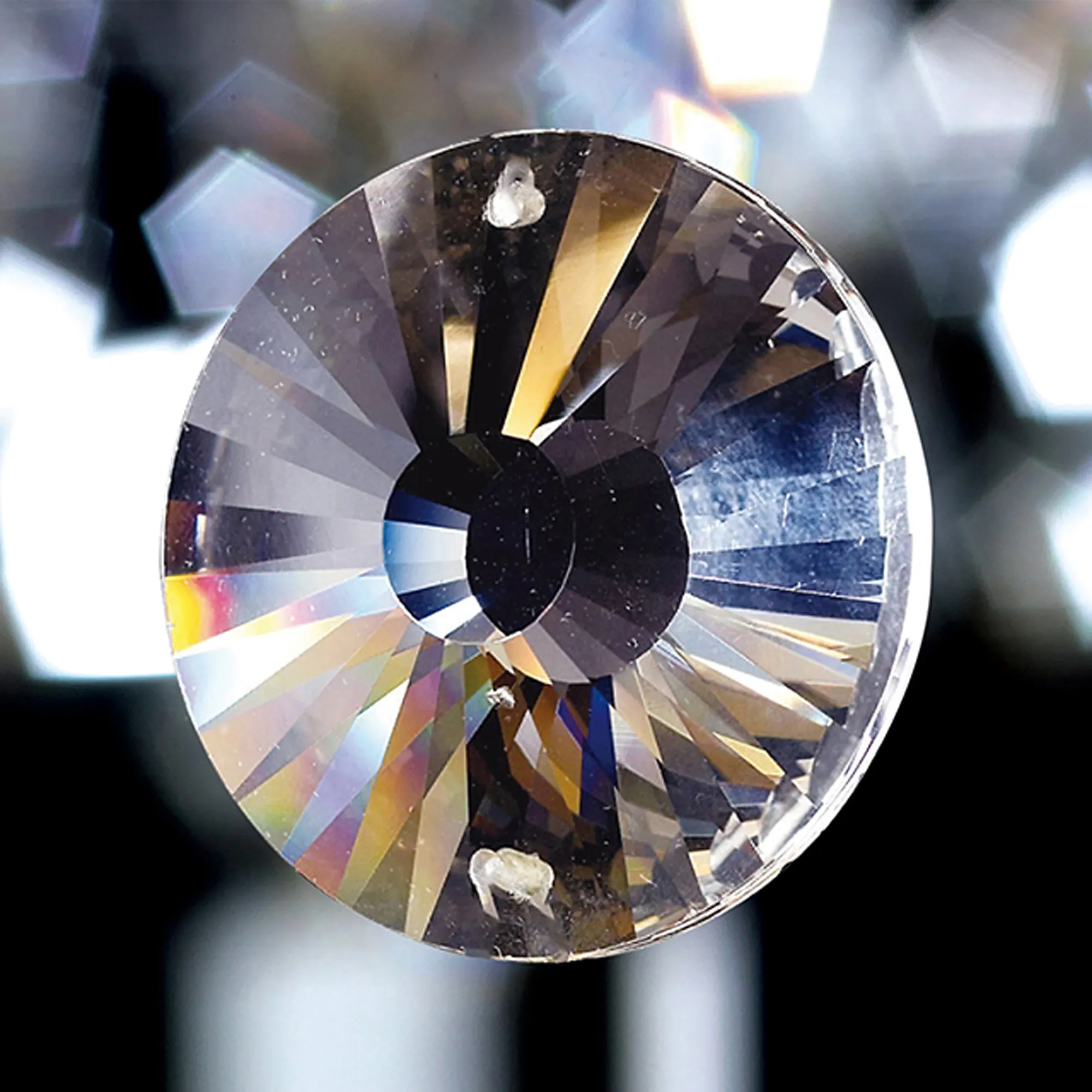 Crystal Disc Without Ring 45mm 2 Holes